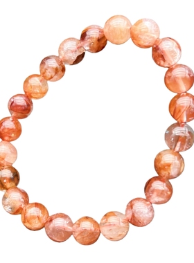 天然锦鲤胶花手串转运珠