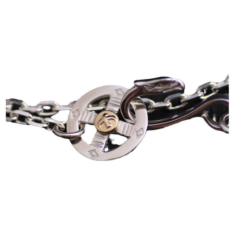 一休高桥吾郎   手作  goro s太角链羽毛项链 925纯银项链套装