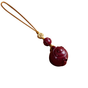 朱砂把把壶手机链挂件麻将好物小茶壶手机壳吊坠包包挂饰品平安礼