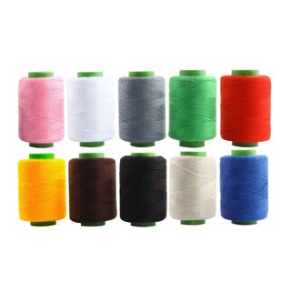 缝纫线家用302小卷线手工修补线黑线白线缝衣服用涤纶线