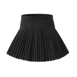 女童半身裙毛呢短裙子灰色春款洋气儿童学院风百褶裙秋冬高腰女孩