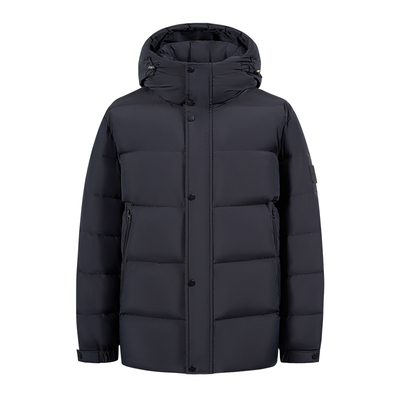 雪中飞加绒加厚连帽休闲羽绒服男