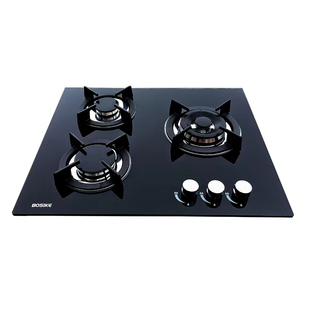 博斯克三眼燃气灶家用多头煤气灶台式嵌入式天然气欧式方型猛火灶