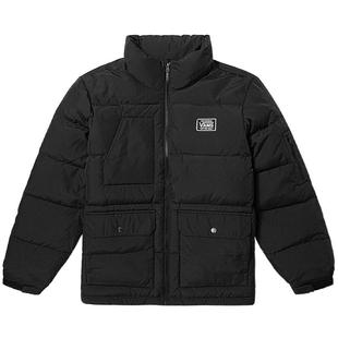 Vans范斯官方 男女情侣黑色羽绒夹克多口袋外套