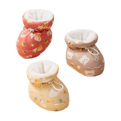 爱贝迪拉宝宝秋冬款保暖马蹄鞋