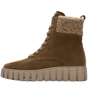 Gabor德国嘉步76786靴子 2025AW新款 加厚大底毛绒边短靴