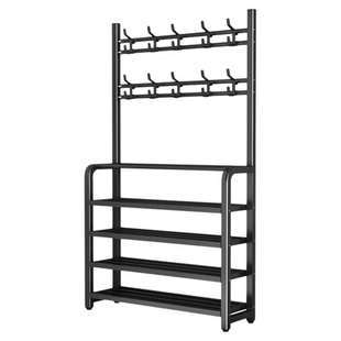 鞋架多层家用门口衣帽架入户门挂衣架一体出租房用鞋架子简易鞋柜