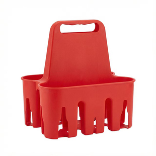 新款可叠加啤酒提手提啤酒筐ktv酒架塑料提篮便携式瓶装6瓶装拎架