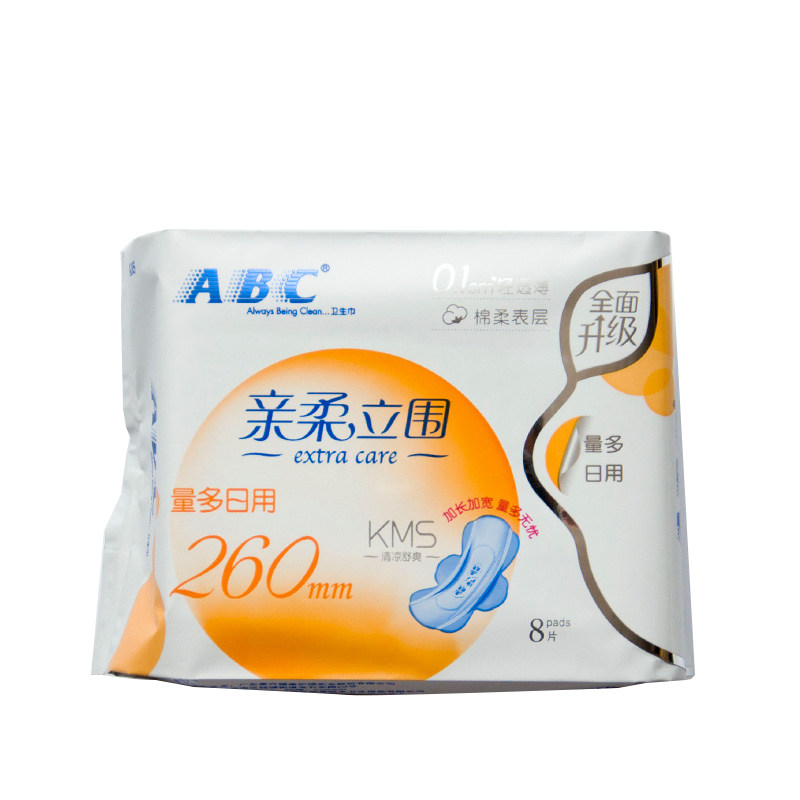 abc量多型清凉5包40片卫生巾特价