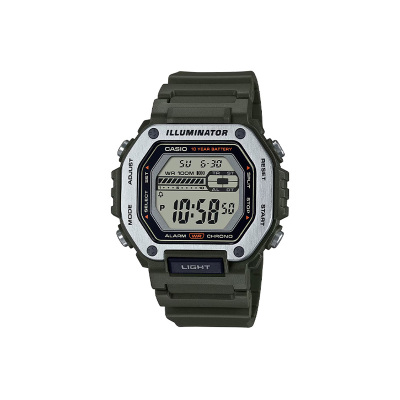 【新品】卡西欧手表男官方正品小方块金属学生电子手表MWD-110H