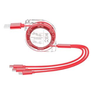 伸缩数据线三合一快充车用三头多充一拖三华为oppo手机充电线通用适用苹果安卓typec接车载汽车闪充定制logo