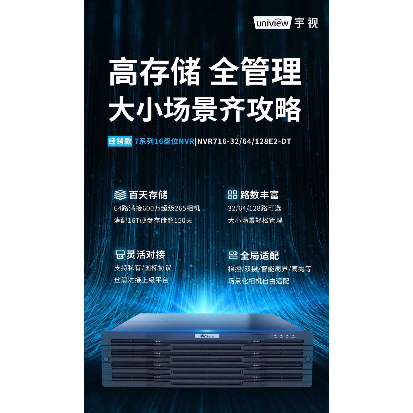 议价宇视硬盘录像机16盘位16路32路128路双千兆网监控硬盘维修
