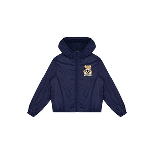 【新年特享5折起】Moschino/莫斯奇诺  儿童泰迪熊印花尼龙风衣
