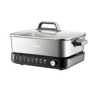 美的电火锅专用锅2025新款电锅家用0涂层不锈钢大容量官方旗舰店