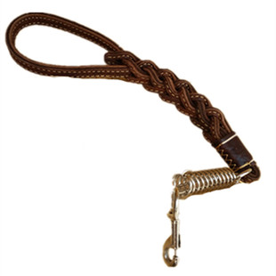 真皮狗牵引绳近身随行训练一步牵随身牵大型犬金毛德牧藏獒狗链子