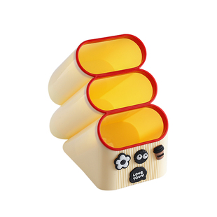 笔筒收纳盒学生桌面高颜值创意可爱大容量斜插式多层化妆品文具盒