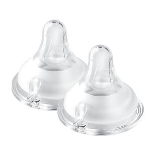 evorie爱得利宽口径实感奶嘴奶瓶原装9个月以上适用LL十字孔