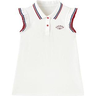 英氏儿童POLO裙运动夏季薄款女童连衣裙网球背心裙子女孩春季