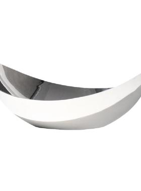 轻奢风不锈钢收纳盘摆件软装饰品