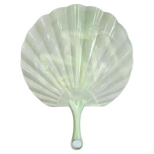 仿玉贝壳扇加大加厚耐用超凉快古风扇子蒲扇便携式手摇扇2025新款