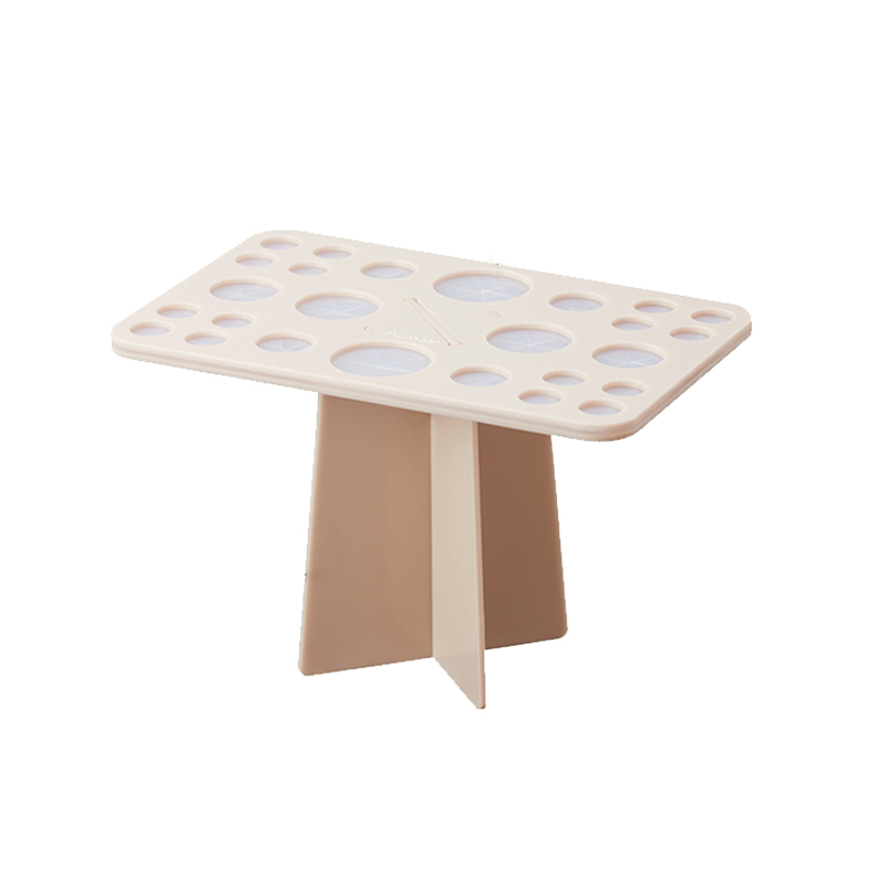 韩国Piccasso26孔化妆刷专用晾晒支架米色收纳简单卫生亚克力硅胶