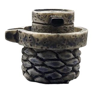 怀旧版 仿真石磨 磨盘 小号树脂模型 手办玩偶桌面微景观摆件童年