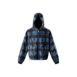 (TBHNP) theboyhasnopatience 血月之夜骑士拉链连帽衬衣休闲外套