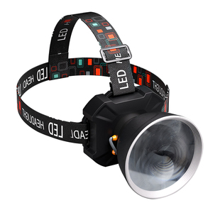 变焦头灯强光充电超亮头戴式户外照明野外手电筒新款户外超长续航