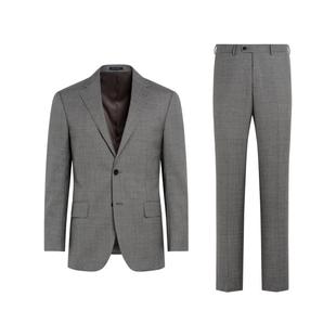 SUITSUPPLY秋中灰色热带羊毛西服男士西装套装经典款