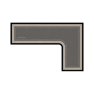 厨房专用地垫2026新款地毯加厚硅藻泥L型吸水防滑防油可擦洗耐脏