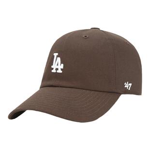 47brand咖啡棕色la棒球帽男女软顶小标春秋mlb百搭ny鸭舌帽子遮阳