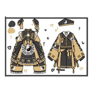 神仙猫 原创设计新款 意向金 Lolita小道士连衣裙正版JSK日常轻lo