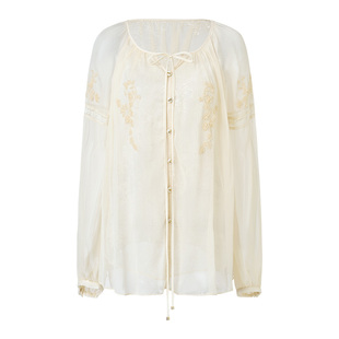 【艺术系流浪】MAXRIENY法式慵懒感雪纺衬衫千金垂感上衣女25秋款