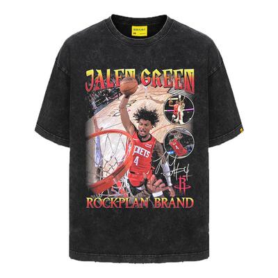 摇滚计划球星杰伦格林隔扣西蒙斯美式T恤纯棉嘻哈宽松短袖潮牌男