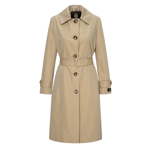 【含棉】Scofield女装简雅单排扣风衣外套格纹里布2025秋冬新品