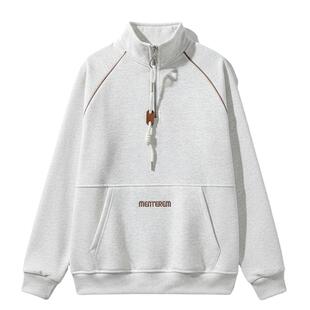 女大童立领拉链卫衣2025春秋款新款初高中生少女秋冬加绒洋气上衣