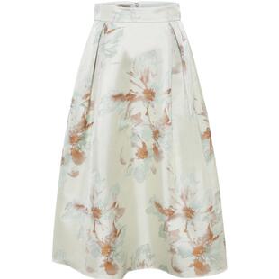 【诗艺提花】BBLLUUEE/粉蓝衣橱2026春夏新款优雅肌理感A字半身裙