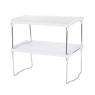 可折叠桌面置物架分层小型架子厨房杂物整理落地收纳架衣柜隔层架