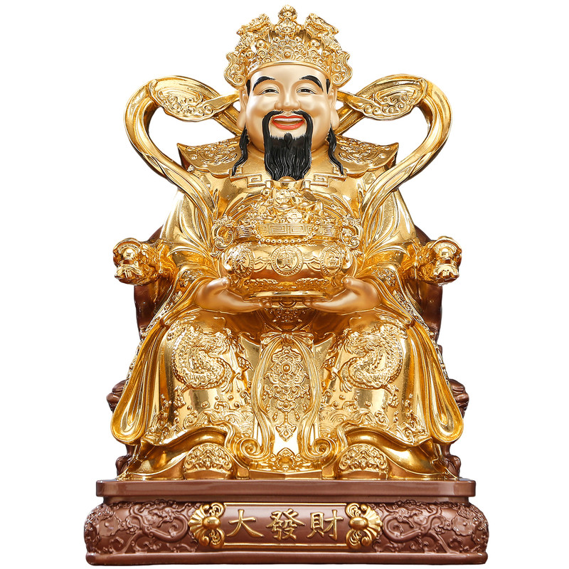 树脂财神爷供奉神像店铺招财摆件