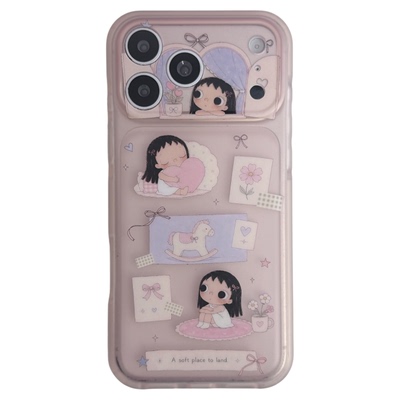 美牧ins半透蜜粉软萌木马女孩适用苹果18promax手机壳iphone17promax新款15女17pro卡通16pro全包防摔手机套