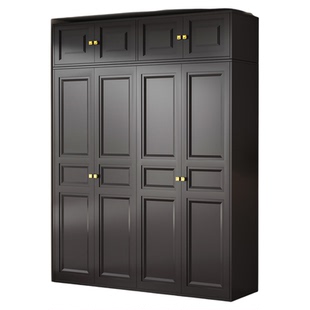 家用钢制衣柜奶油风衣柜卧室儿童大容量衣柜铁艺储物柜铁皮大衣橱