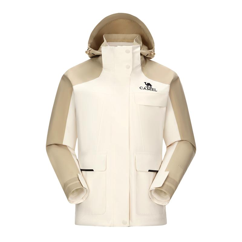 駱駝戶外滑雪服男女款冬季防風(fēng)防水三合一旅游登山服外套沖鋒衣女
