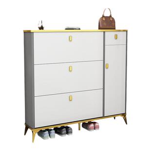 实木鞋柜翻斗超薄17cm轻奢入户门鞋柜家用门口多层室内鞋柜24公分