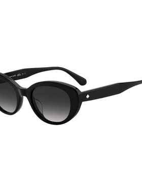 代购kate spade女士太阳镜黑色全框椭圆改款塑料材质日常出行