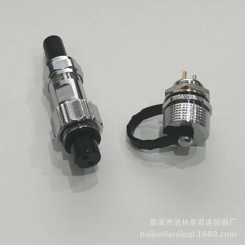 防水航空插头插座防水GX12芯公母2-3-4-5-6镀金连接器712MM芯