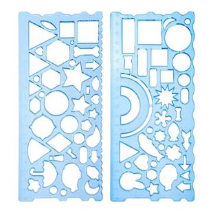 手抄报模板尺子小学生专用多功能百变万花尺绘图尺全套学习套装一年级二几何波浪尺绘画镂空画图形尺画画文具