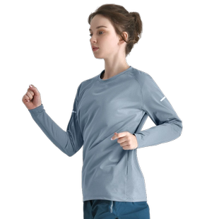 速干衣女防晒宽松大码跑步训练运动健身上衣登山长袖t恤瑜伽服