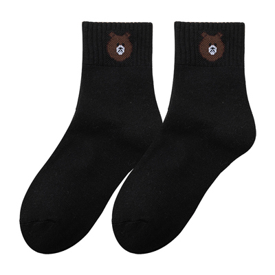 加厚绒毛圈中筒袜雅鹿保暖女