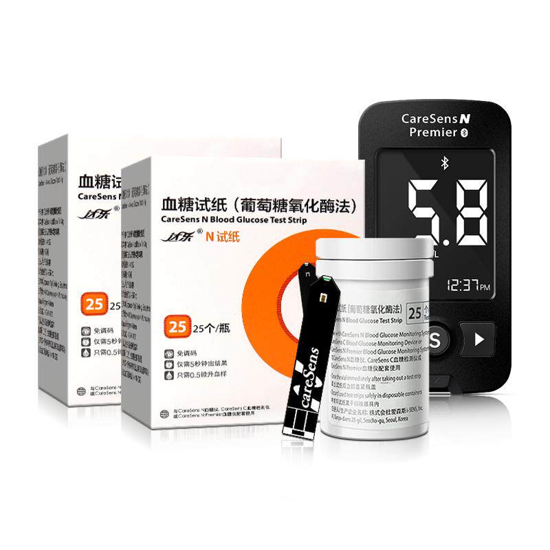 达乐N血糖试纸CareSens C血糖测试仪premier自动码试条血糖仪韩国