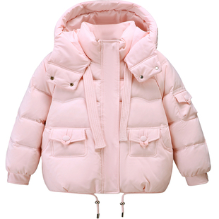 正品巴拉品女童羽绒服洋气中大童短款小女孩儿童加厚保暖冬季外套